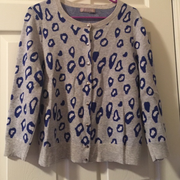 Navy and grey cardigan