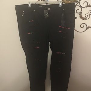 Black distressed torrid jeans size 26