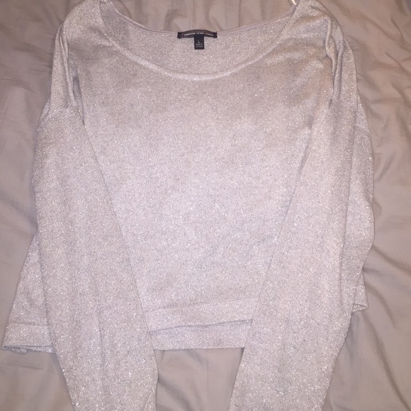 Silver long sleeve top