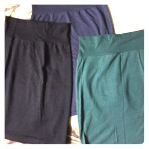Three American Apparel Pencil Skirts