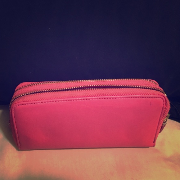 Hot pink clutch