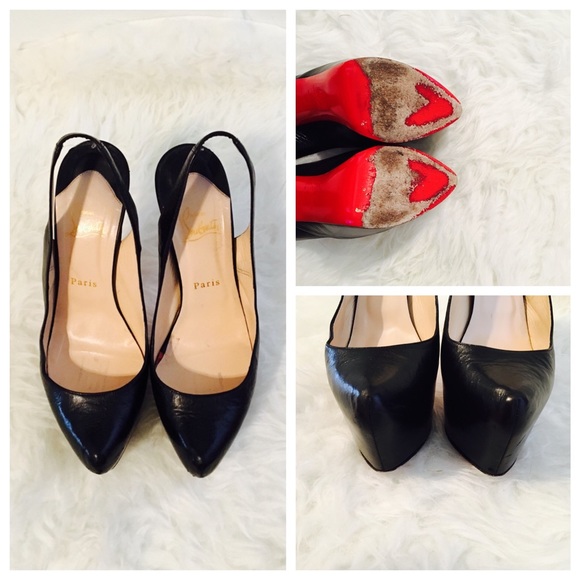 Christian Louboutin Slingback Black Platform - Picture 4 of 4