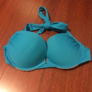 Victoria Secret  Turquoise Push Up Halter Top