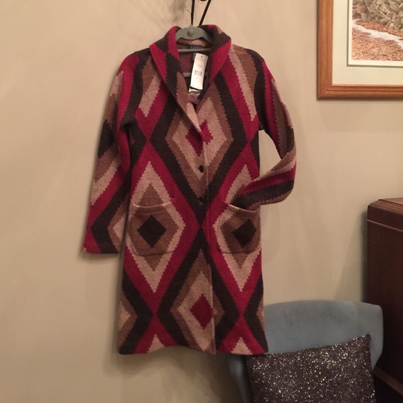 Ralph Lauren blanket sweater Aztec indian print S