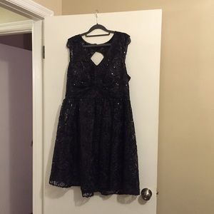 Black Sequin Cocktail Dress