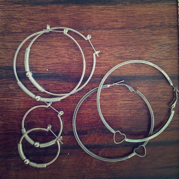 Hoop earrings - 3 pairs for price of 1