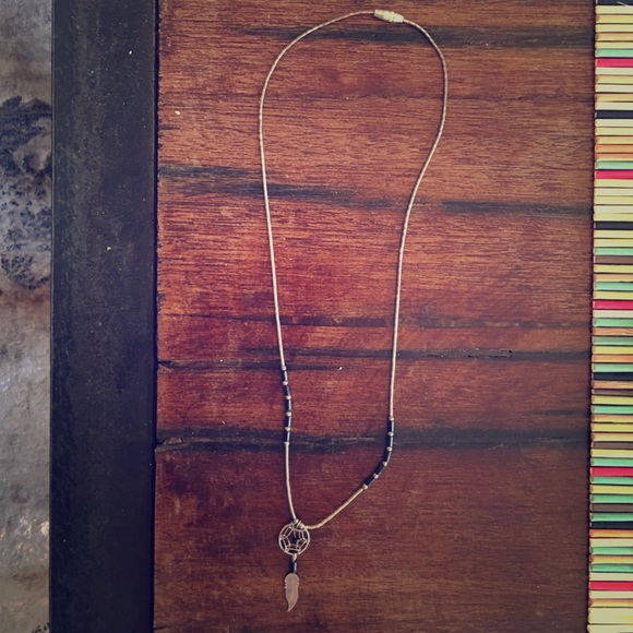 Real silver and onyx necklace in southwest style