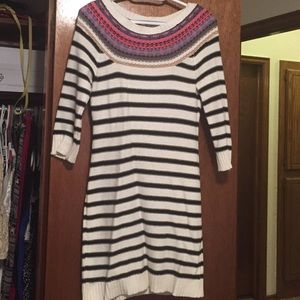 Striped sweater dress
