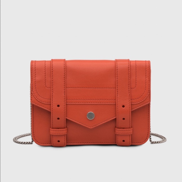 New Proenza Schouler Large Chain Wallet Ps1 Orange - Picture 1 of 4