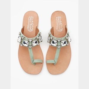 Worn 1x Jeffrey Campbell Please jeweled flats 8