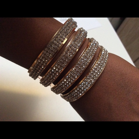New Gold/rhinestone adjustable cuff bracelet