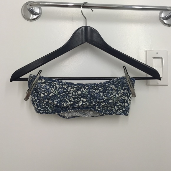 American Eagle blue Floral Bandeau