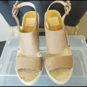 Dolce Vita Nude Espadrille Wedges -Size 7