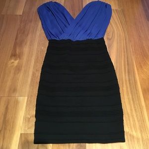 Bodycon dress with silky blouse top