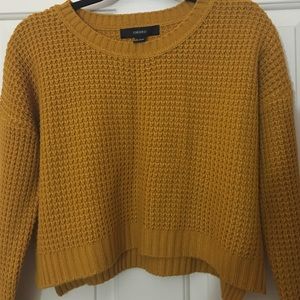 Forever21 mustard crop sweater
