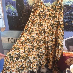 Low back sunflower dress
