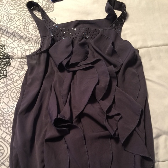 Dress sequin and banded bottom tank