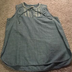 J Crew Chambray Blouse