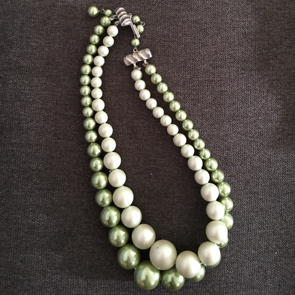 Fun large beads, light green and a darker green