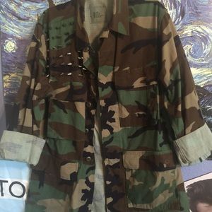 Studded vintage army jacket