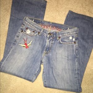 Lucky Brand Jeans - Rare Lucky Brand sparrow embroidered jeans Lucky Brand Jeans - Rare Lucky Brand sparrow embroidered jeans
