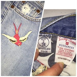 Lucky Brand Jeans - Rare Lucky Brand sparrow embroidered jeans Lucky Brand Jeans - Rare Lucky Brand sparrow embroidered jeans