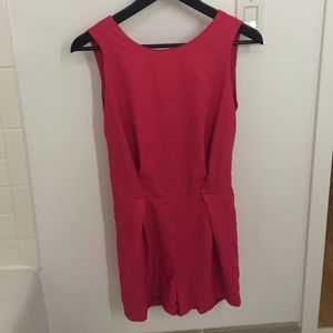 Backless Hot Pink Romper