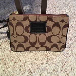 Coach signature wristlet