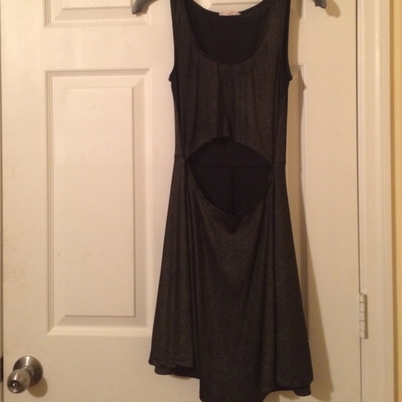 Glittery Sleeveless Skater Dress