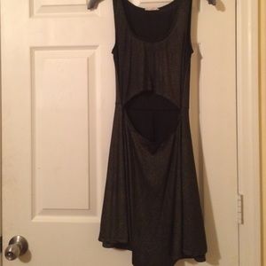 Glittery Sleeveless Skater Dress