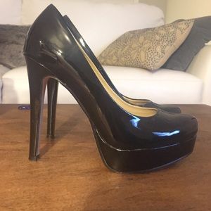 Patent leather pumps