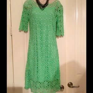 Spearmint lace dress