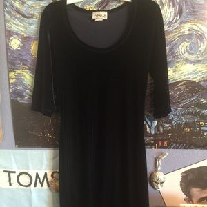 Vintage blue velvet dress
