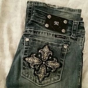 Miss Me Lace & Gem studded Jeans