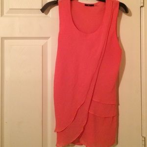 Coral Sleeveless Blouse