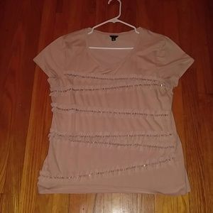 Ann Taylor blouse with beaded detail