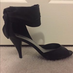 Fergalicious Black Peep Toe Heels