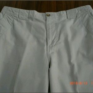 beige white stag capris