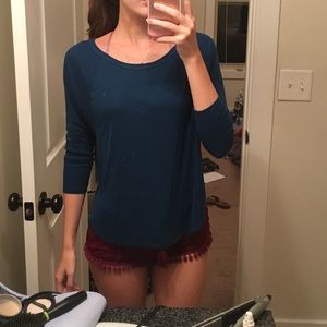American eagle blue long sleeve top