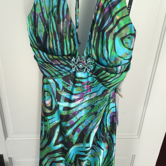 Amazon print formal dress.