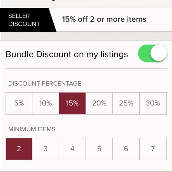 I love bundles 15 percent of two items :)