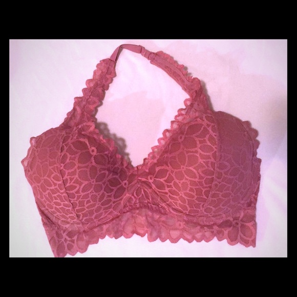 VS Pink Halter Bralette in Soft Begonia