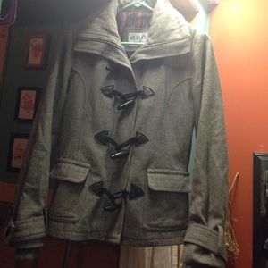 Gray wool feel jacket size small