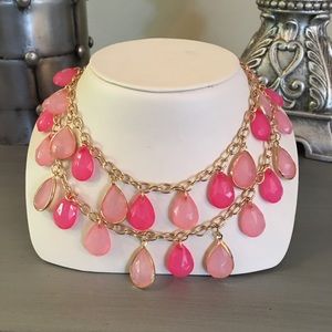 Charming Charlie Jewelry - 🛍 Pink Gold Jeweled Double Strand Necklace