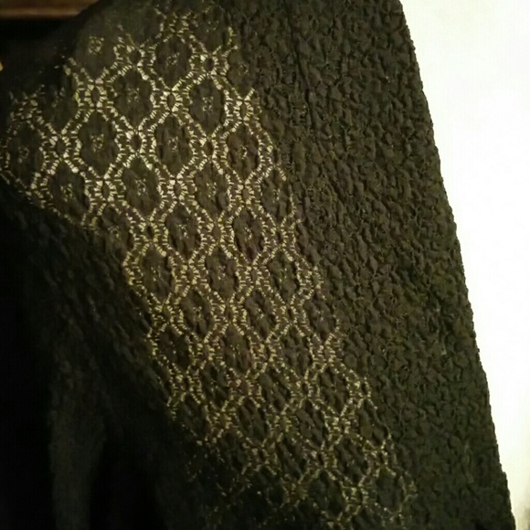 August Silk Logic Sheer Stretch Black Cardigan S - Picture 2 of 4