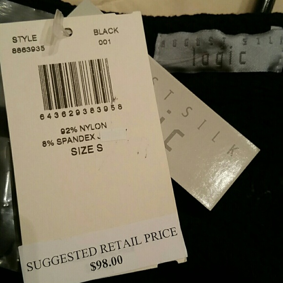 August Silk Logic Sheer Stretch Black Cardigan S - Picture 4 of 4