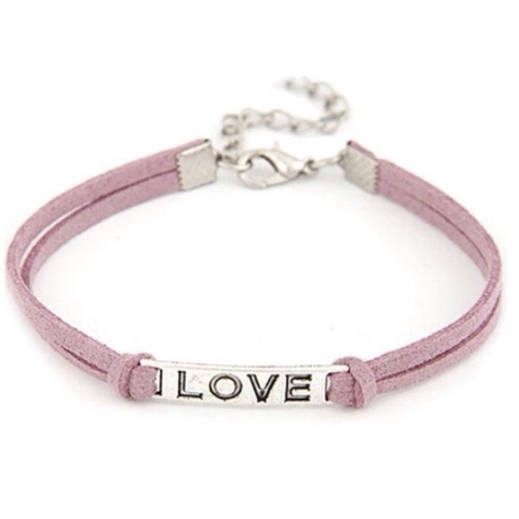🌻Lavender Boho Leather Love Bracelet🌻