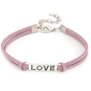 🌻Lavender Boho Leather Love Bracelet🌻