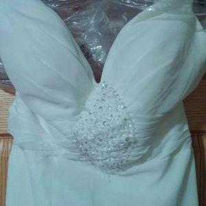White wedding gown