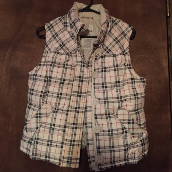 Aeropostale Vest Plaid Sz M